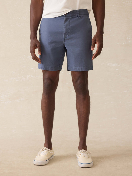 Tradewinds Linen Blend Short - Blue Abyss