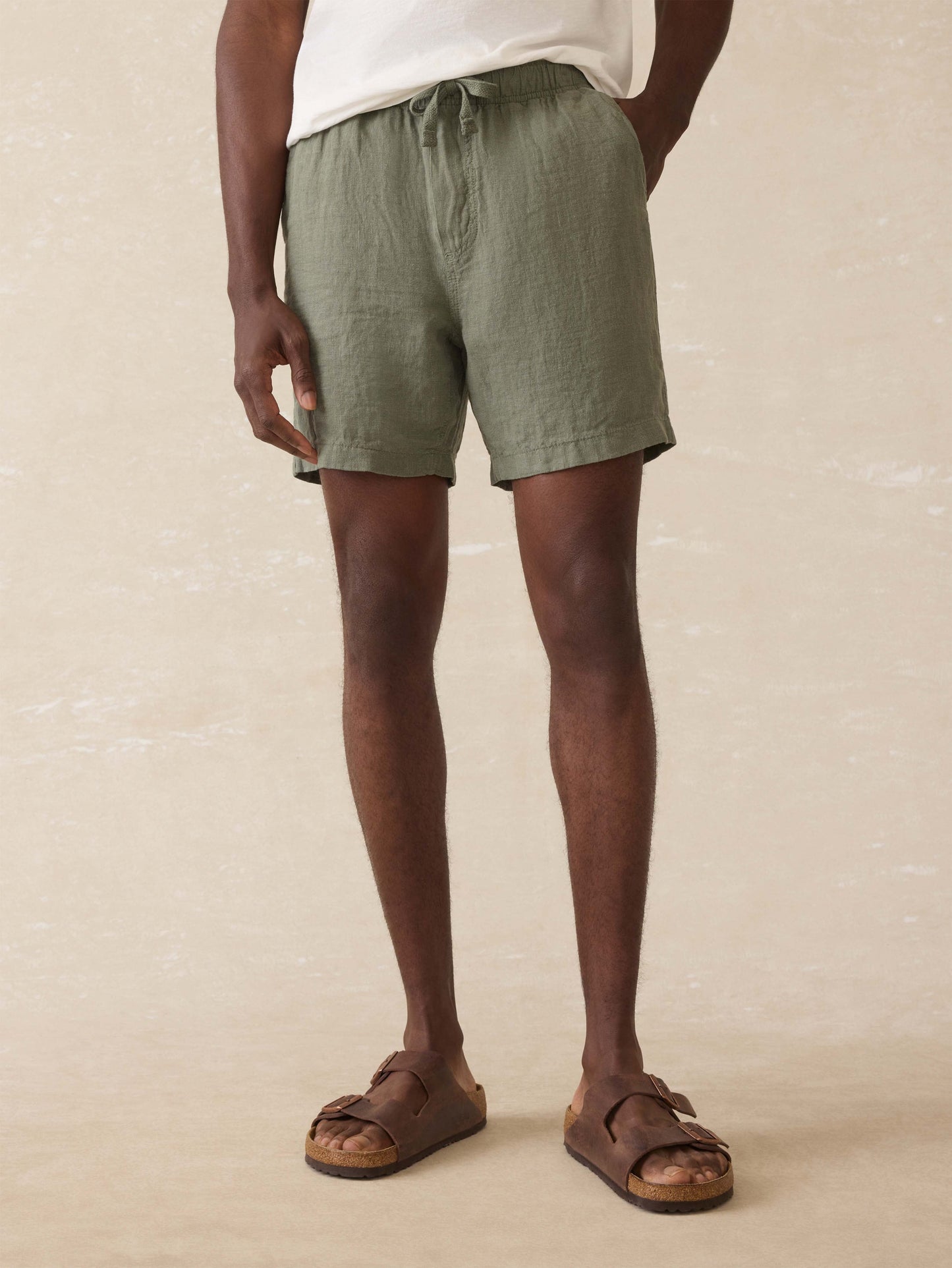 Essential Linen Short (6.5") - Spruce