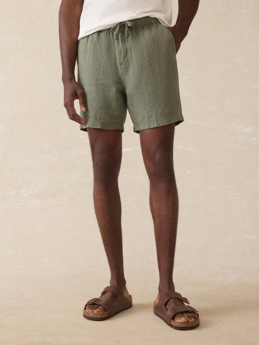 Essential Linen Short (6.5") - Spruce