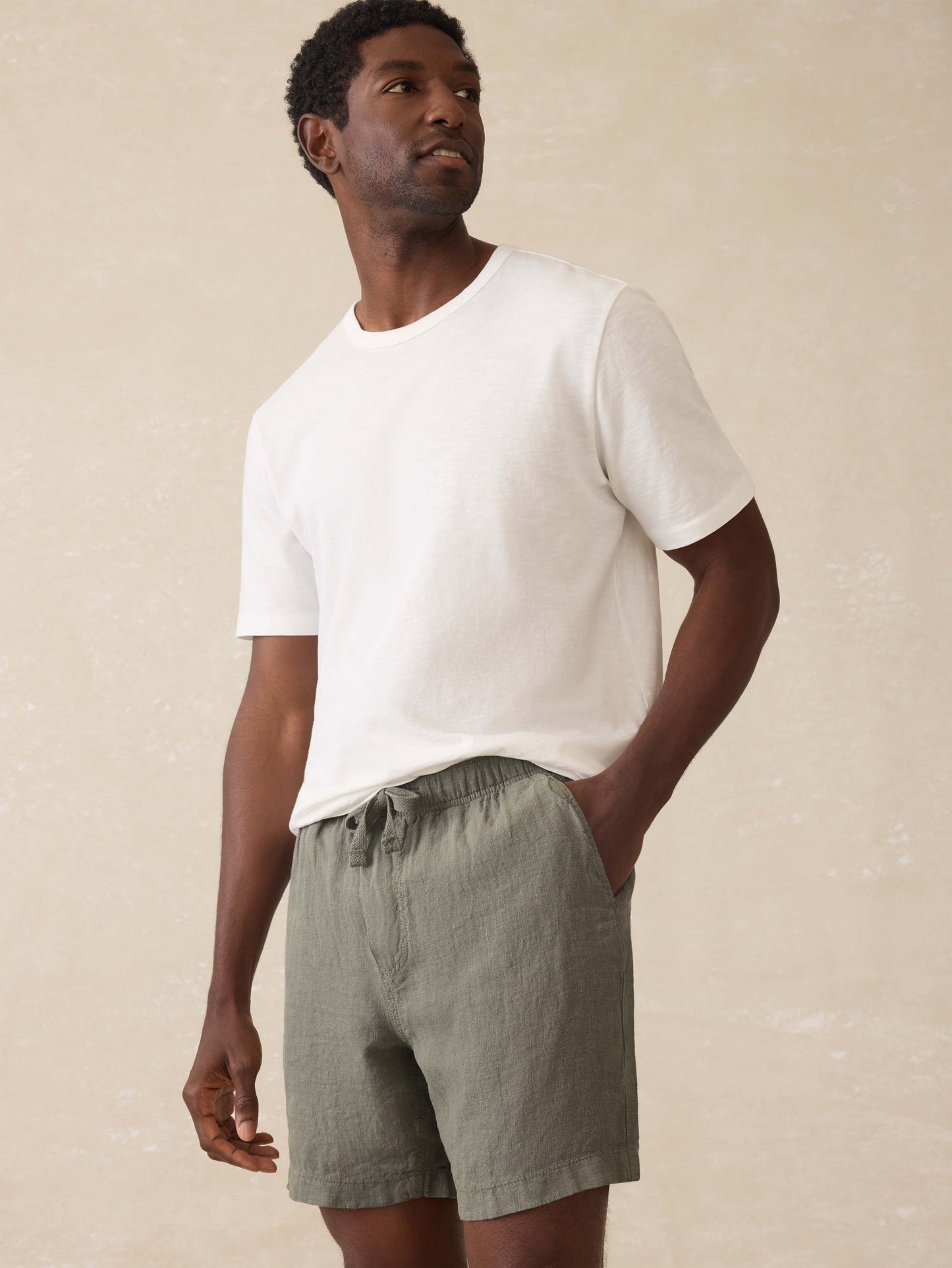 Essential Linen Short (6.5") - Spruce