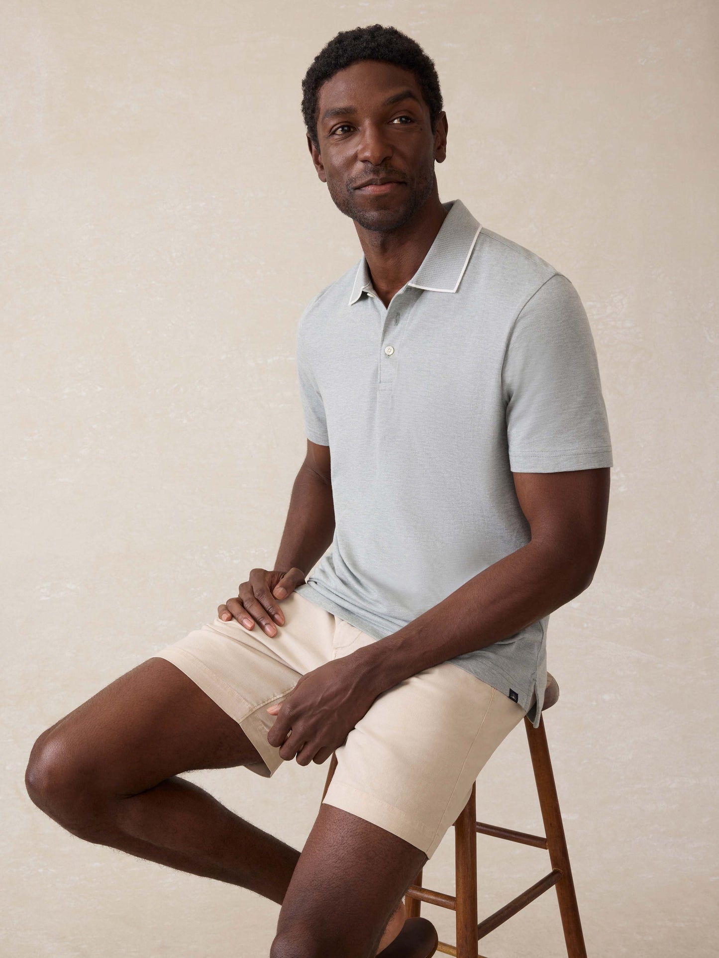 Short-Sleeve Movement™ Pique Polo - Moss Stone Melange