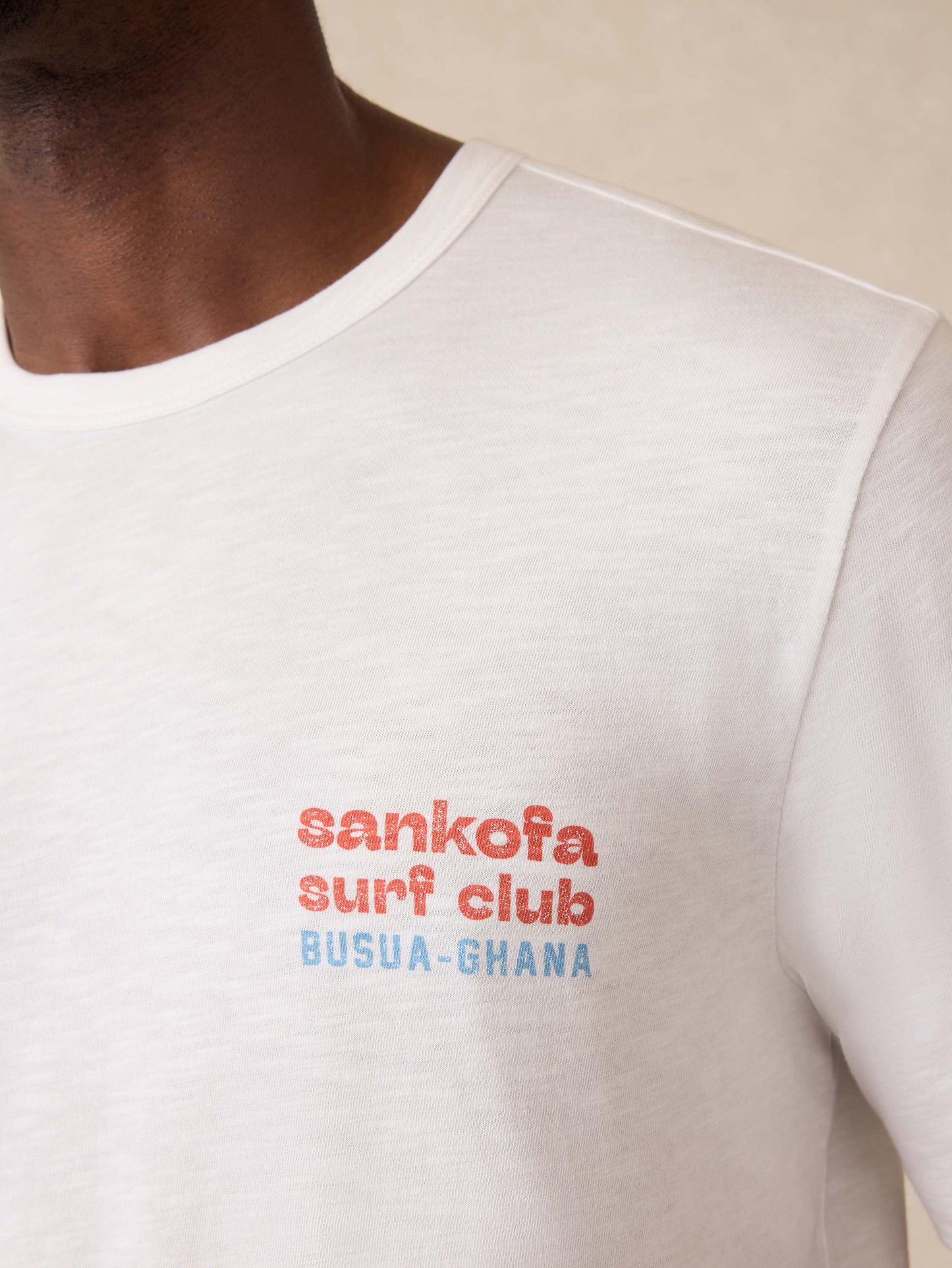 Surf Ghana Short-Sleeve Flag Graphic Tee - White
