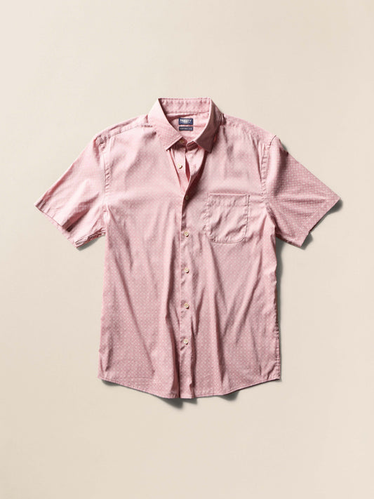 Short-Sleeve Movement™ Monterey Shirt - Mauve Blossom Geo