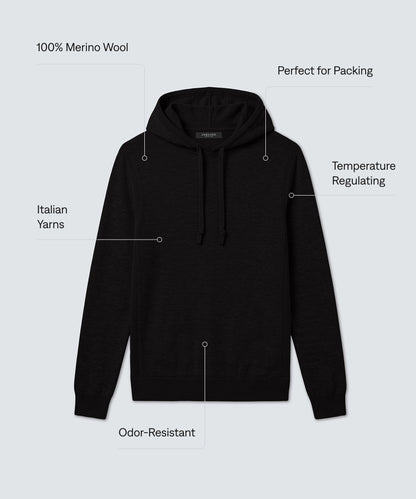 Men's Merino Knit Pullover Hoodie