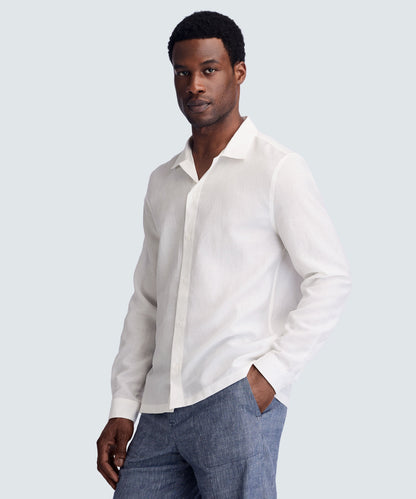 Men's Merino Linen Button-Up