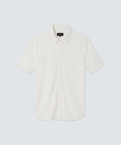 Men's Relaxed Short Sleeve Merino Button-Up