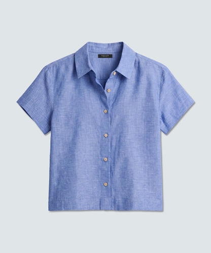 Women's Merino Linen Short Sleeve Shirt
