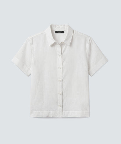 Women's Merino Linen Short Sleeve Shirt