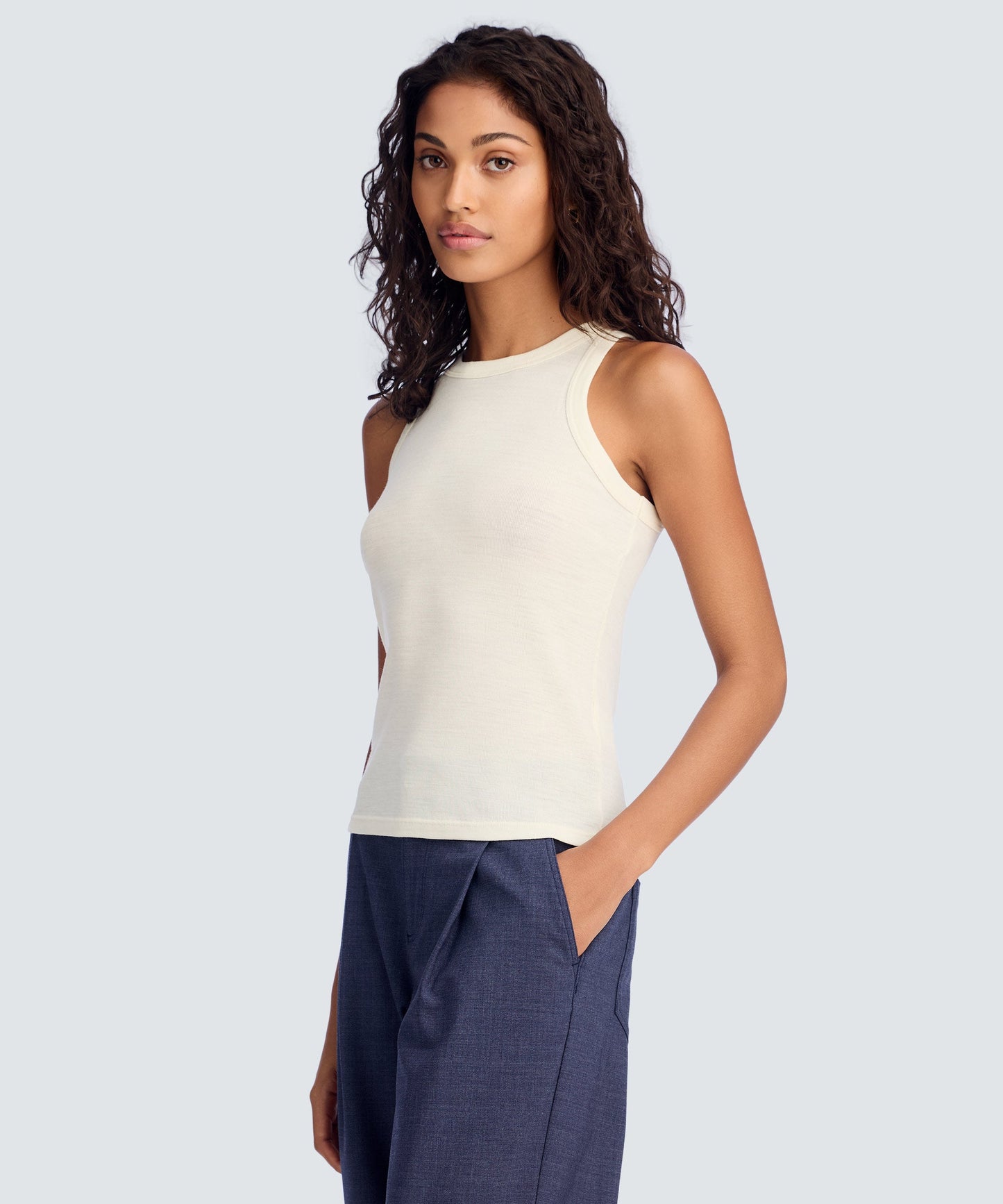 Women's Merino Rib Racer Tank