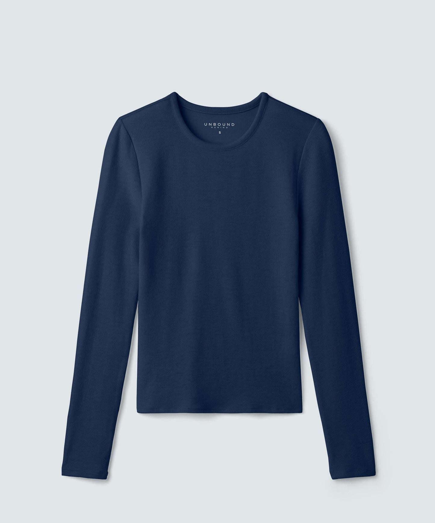 Women's Rib Fitted Long Sleeve Crew
