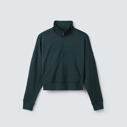Women's Merino Cropped Quarter Zip