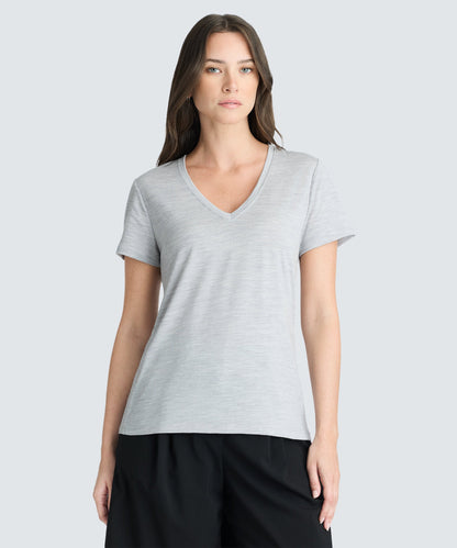 Women's Petite Merino V-Neck T-Shirt