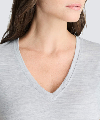Women's Petite Merino V-Neck T-Shirt
