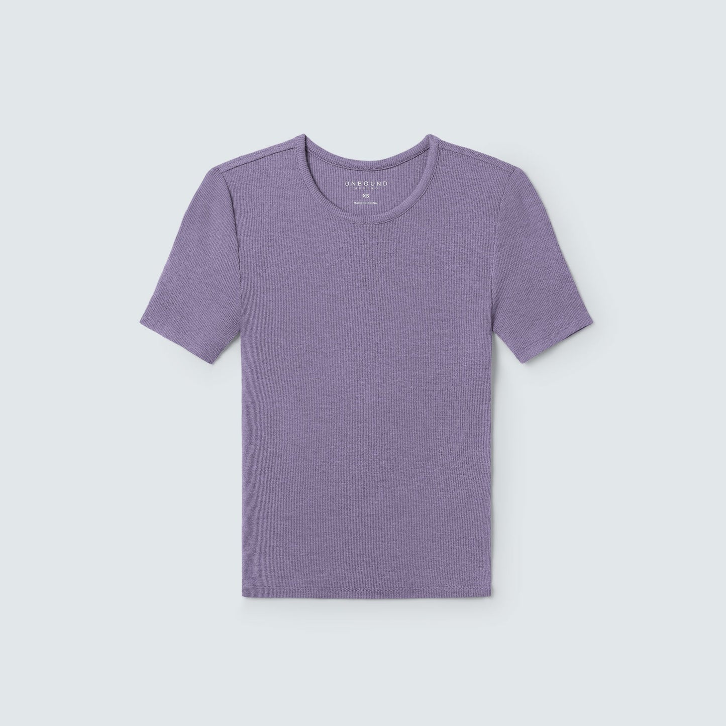 Women's Rib Fitted Crew Neck T-Shirt