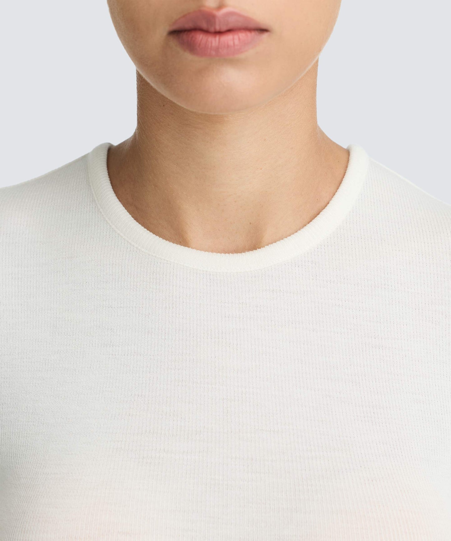 Women's Rib Fitted Long Sleeve Crew