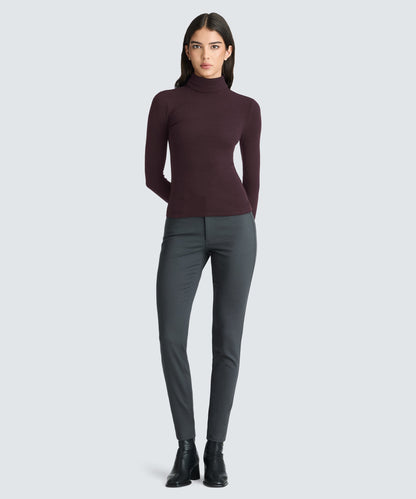Women's Rib Turtle Neck Long Sleeve
