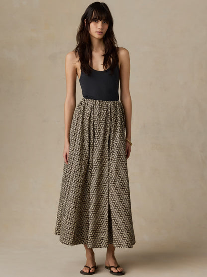 Coastal Poplin Nera Skirt - Bloom Trail Floral