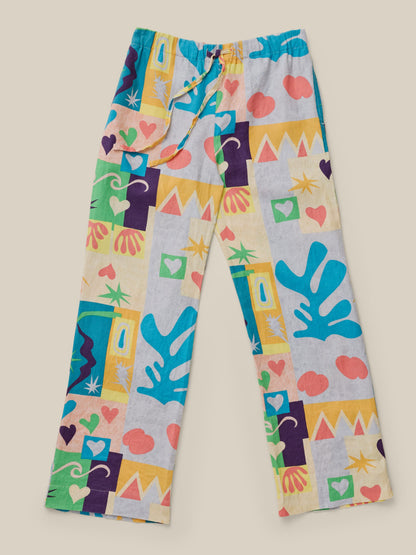 Faherty x Quiksilver Laidback Linen Pant - Sunshine Coast Tile