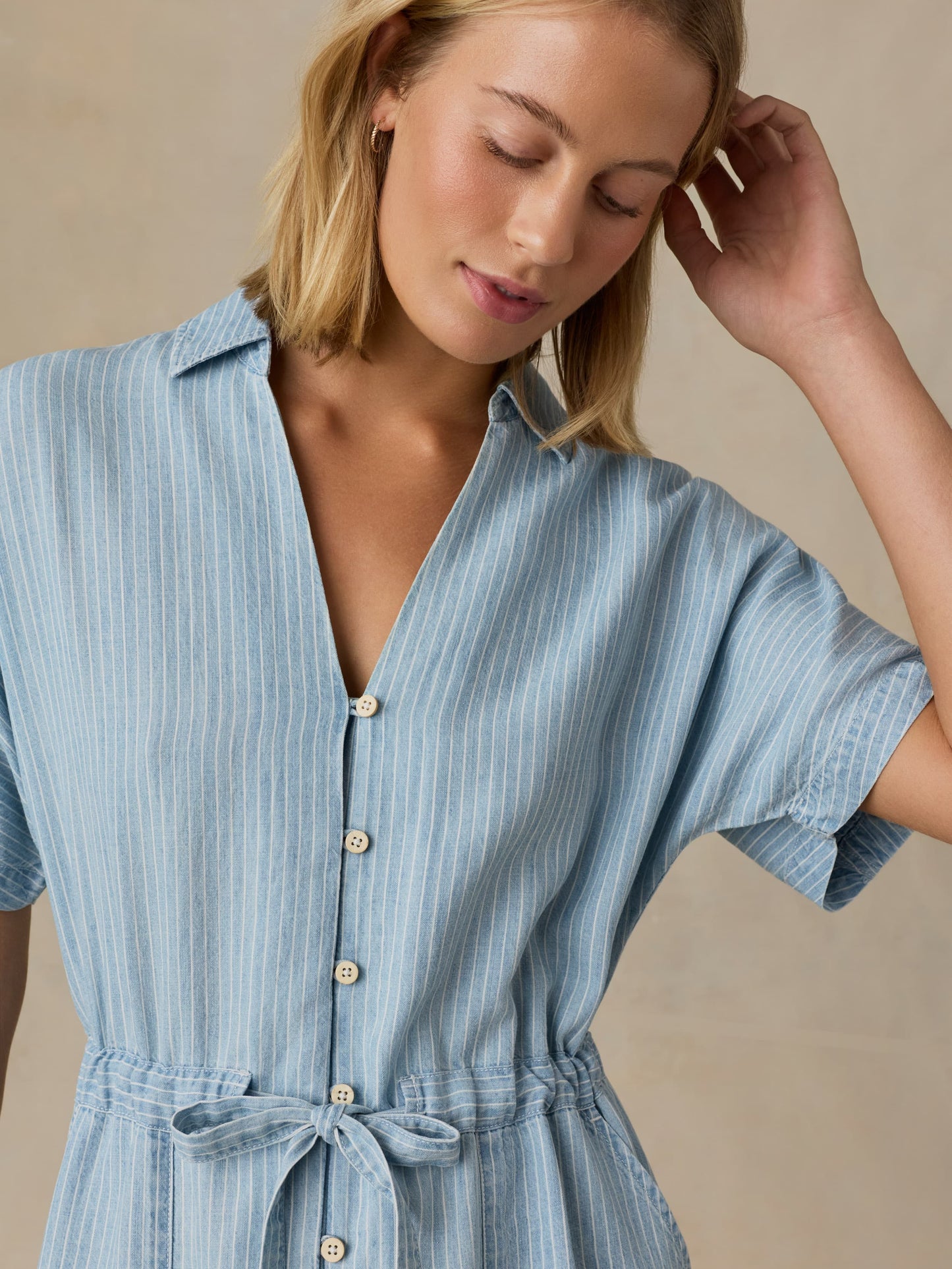Tried & True Oakley Dress - Bluewater Stripe