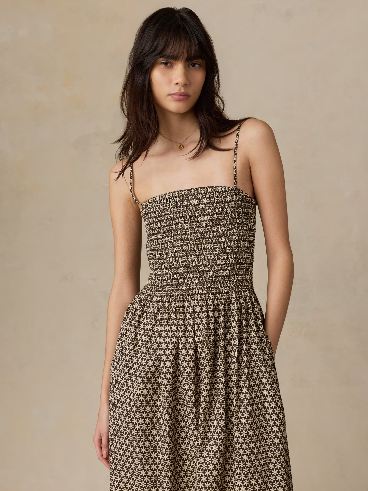 Coastal Poplin Lucia Dress - Bloom Trail Floral