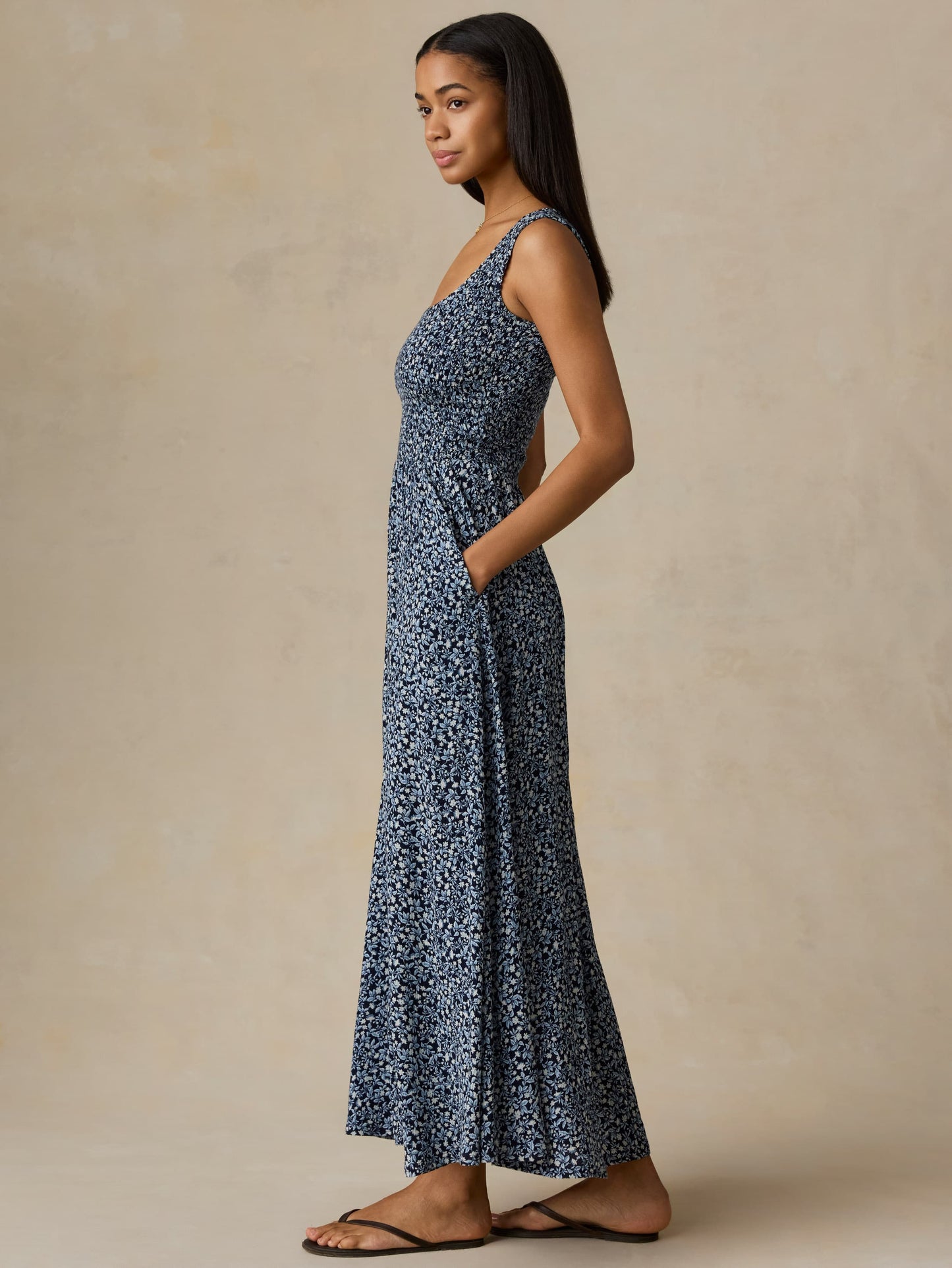 Sophia Smocked Dress - Coastal Bloom