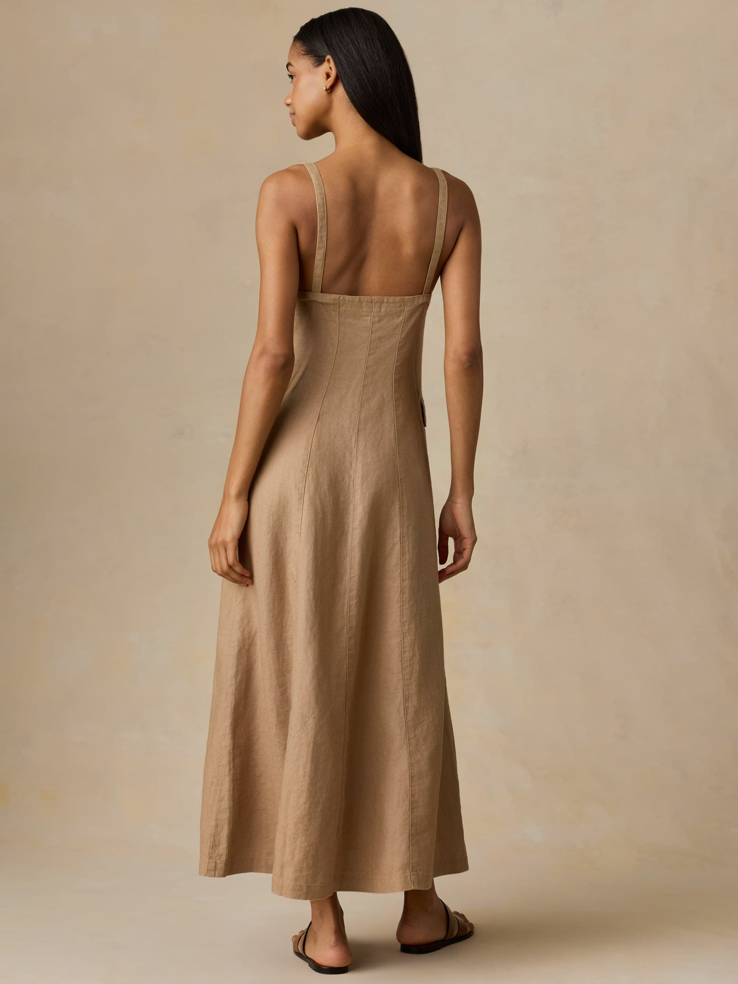 Sun Strider Linen Milo Dress - Acorn