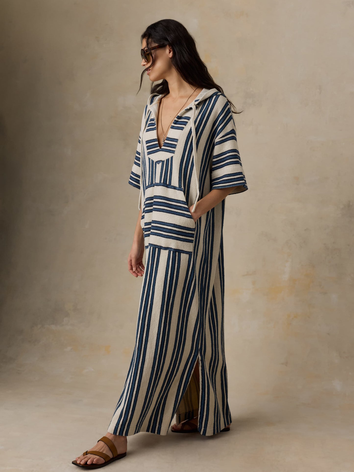 Baja Maxi Dress - Kingfisher Stripe