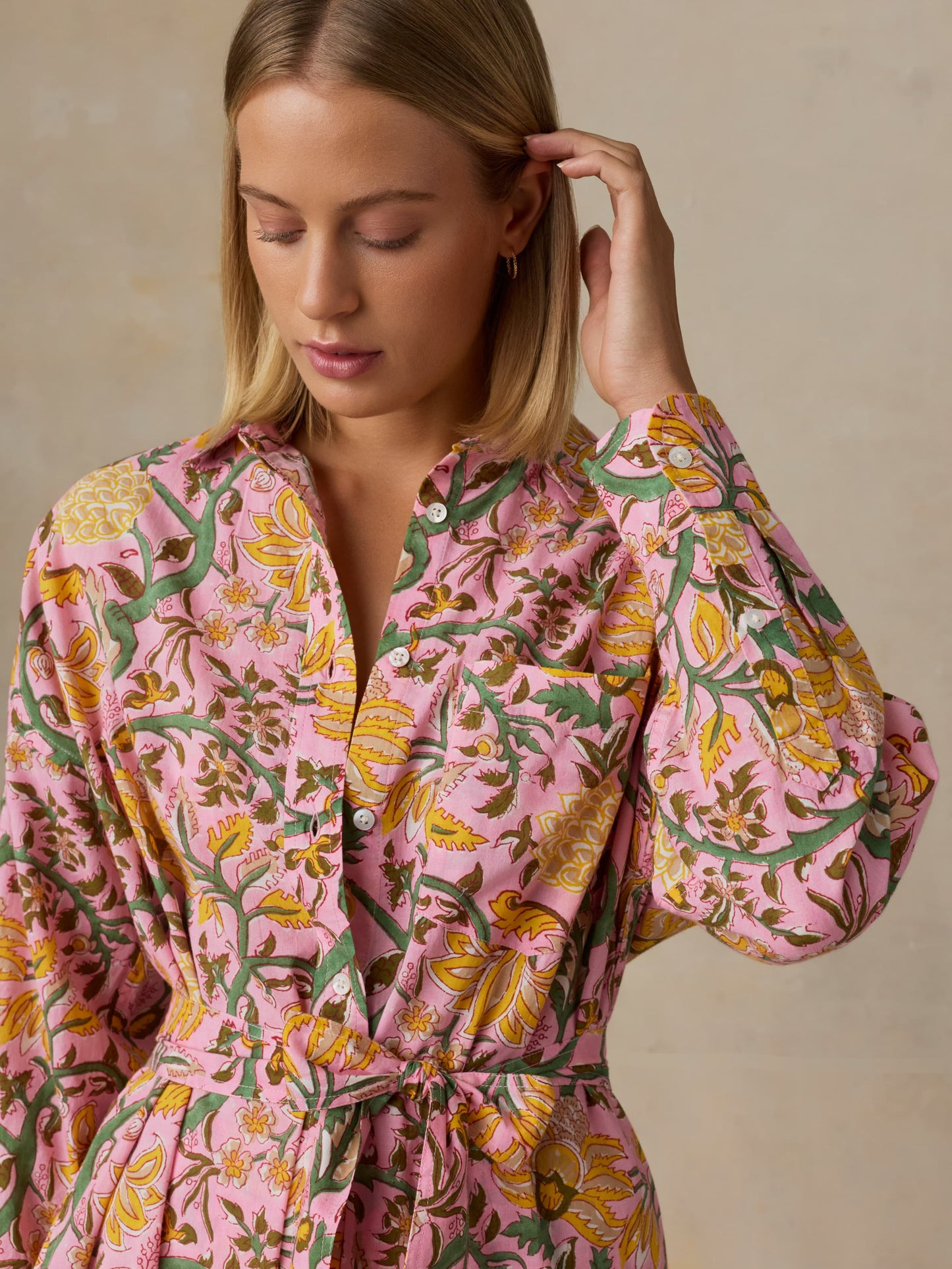 Voile Rio Shirtdress - Blossom Serenade