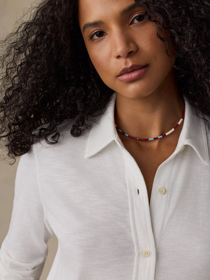 Sunwashed Knit Shirt - White