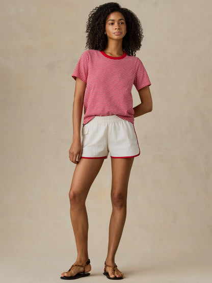 Sunwashed Regenerative Tee - Fuchsia Stripe