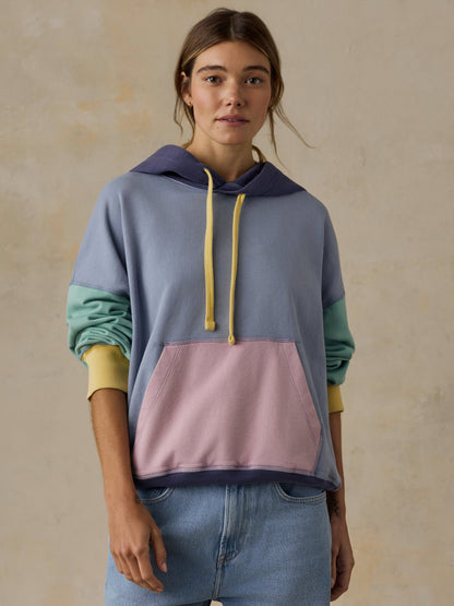 Oceanside Fleece Oversized Hoodie - Horizon Fade Colorblock