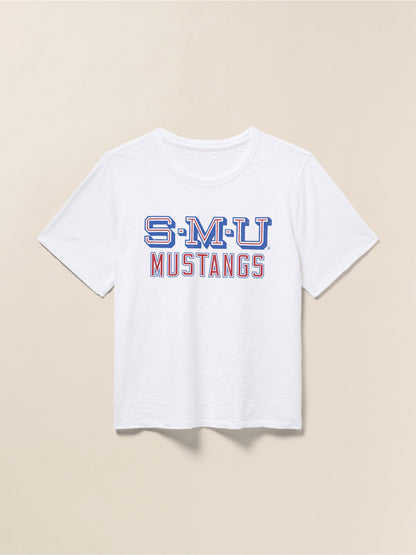 Southern Methodist University Sunwashed Essential Tee - White