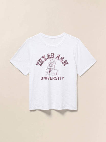 Texas A&M Sunwashed Essential Tee - White