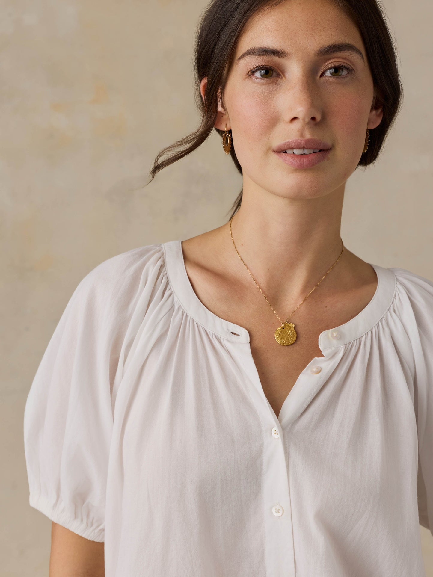 Voile Lettie Top - White