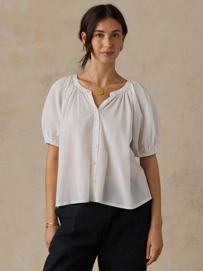 Voile Lettie Top - White