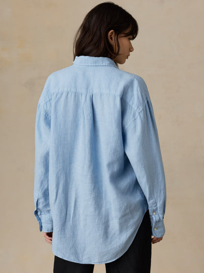 Laguna Linen Relaxed Shirt - Chambray Blue