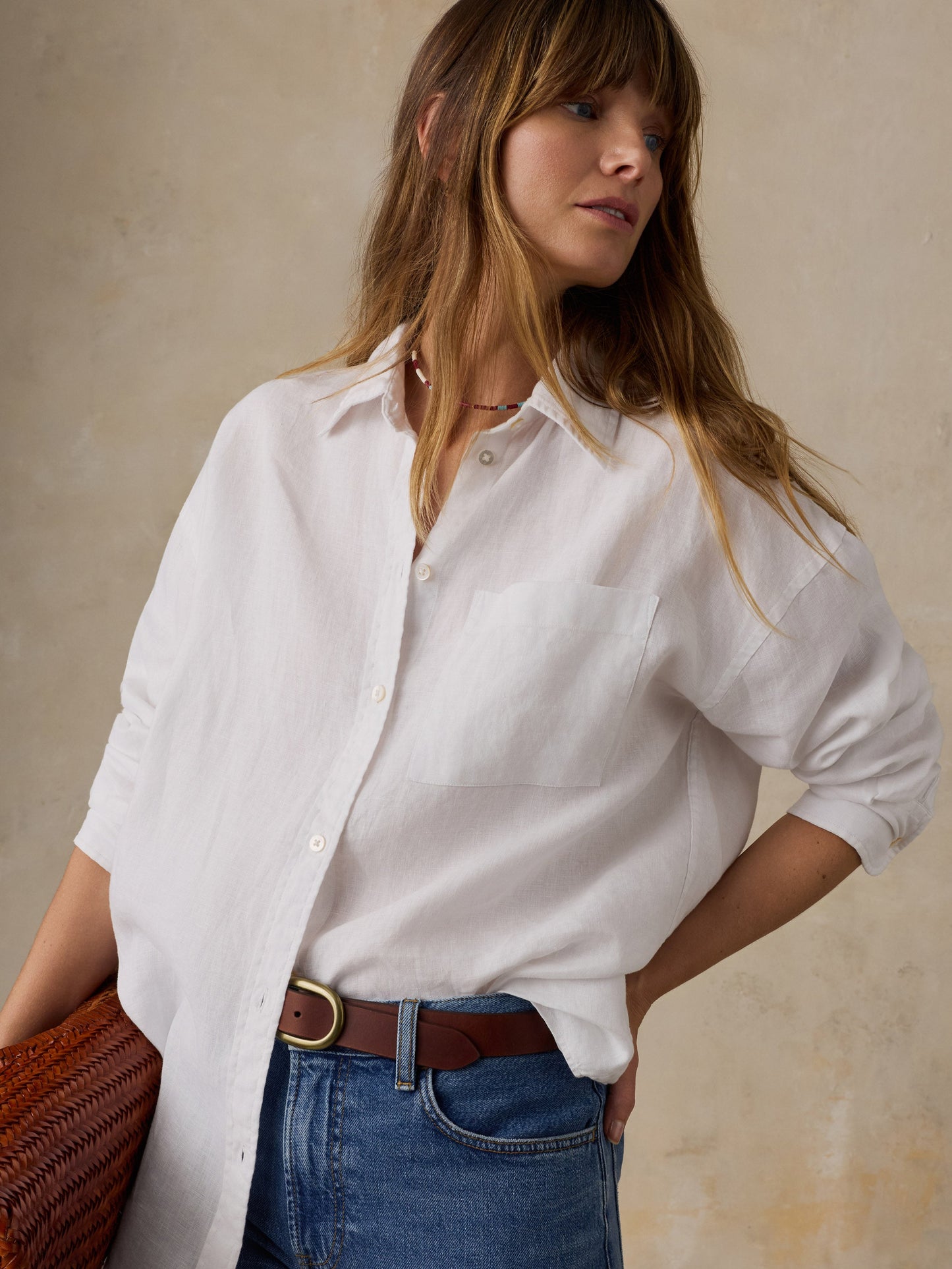 Laguna Linen Relaxed Shirt - White