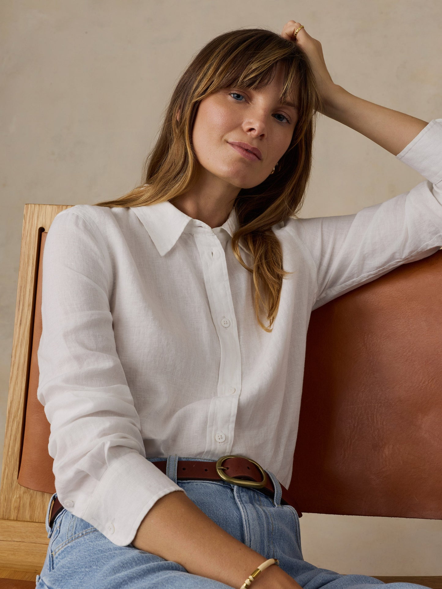 Laguna Linen Classic Shirt - White