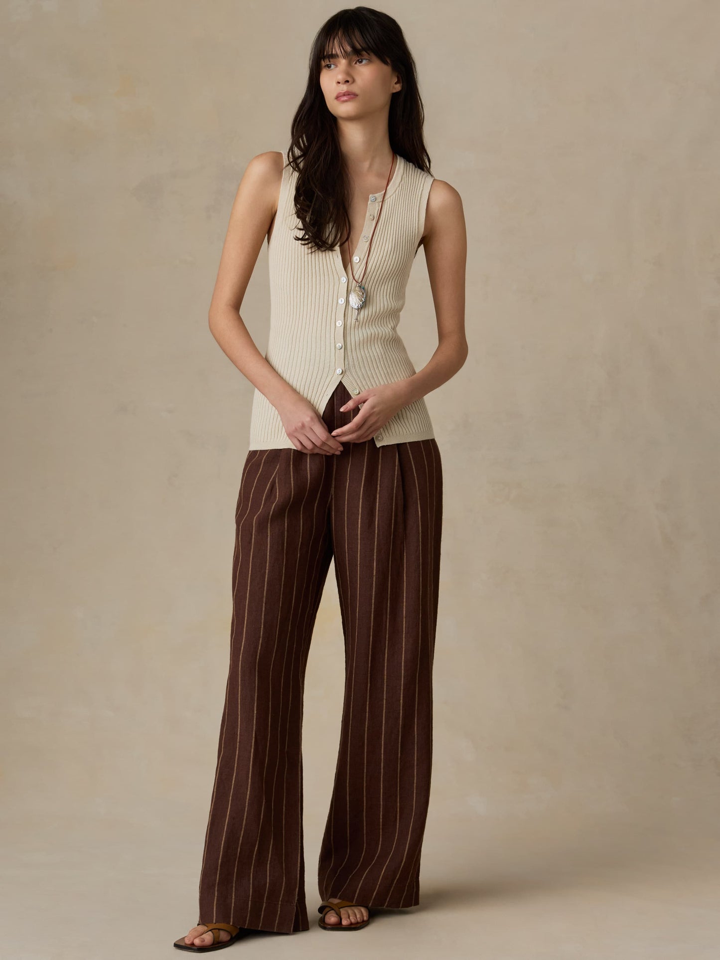Miramar Linen Cami Cardigan - Summer Sand