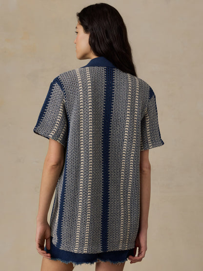 Seacoast Crochet Relaxed Camp Shirt - Sailor Stitch