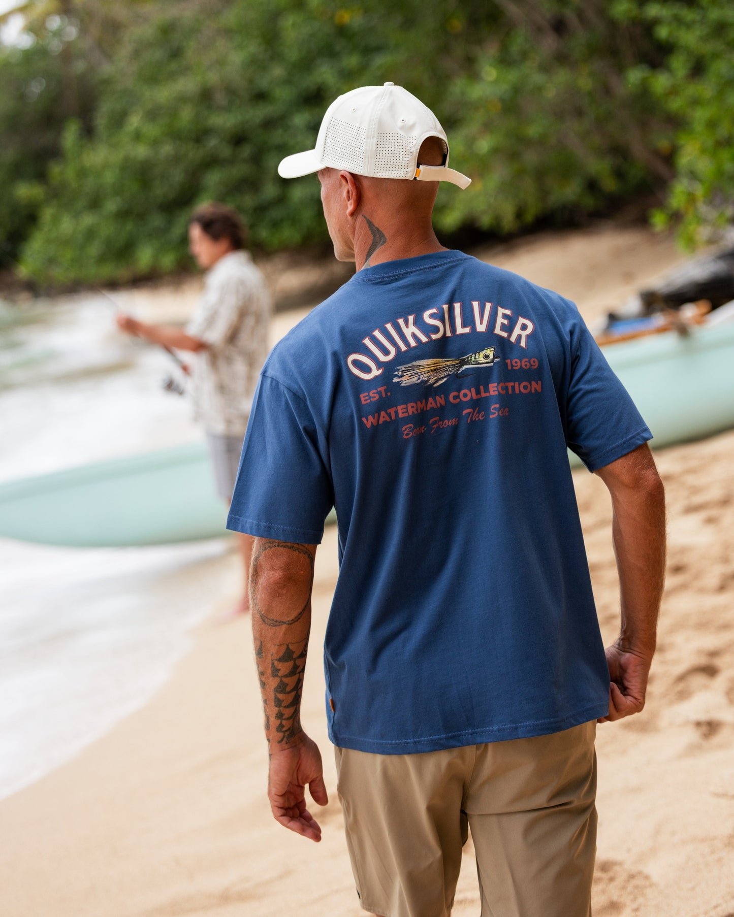Waterman Lure Shop Classic Short Sleeve Knit T-Shirt - Dark Denim