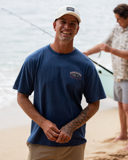 Waterman Lure Shop Classic Short Sleeve Knit T-Shirt - Dark Denim