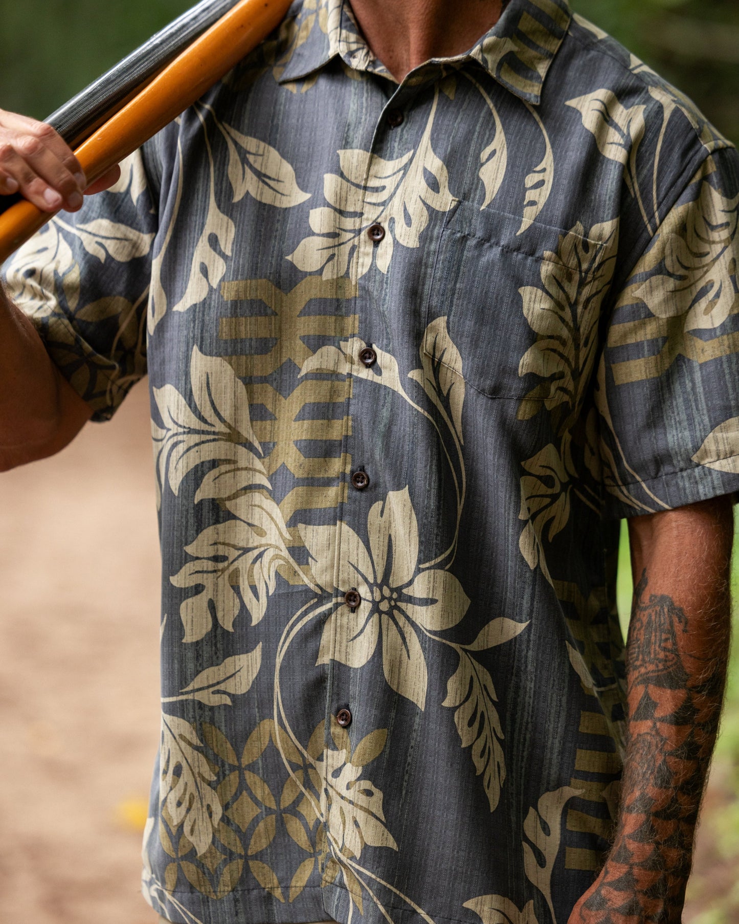 Waterman Tropic Bloom Short Sleeve Woven Shirt - Phantom