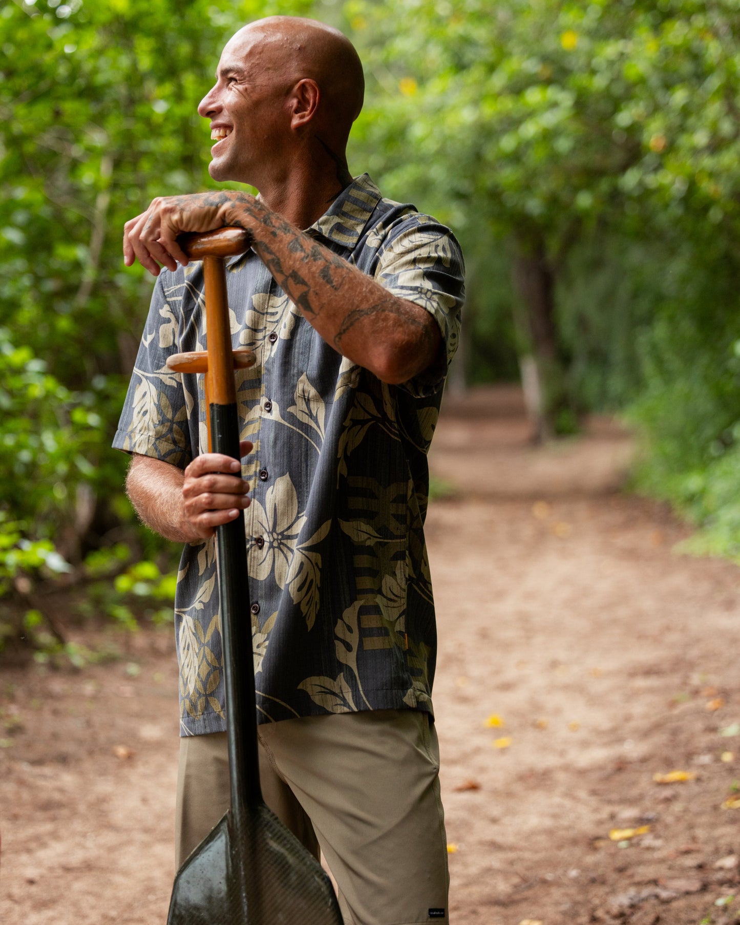 Waterman Tropic Bloom Short Sleeve Woven Shirt - Phantom