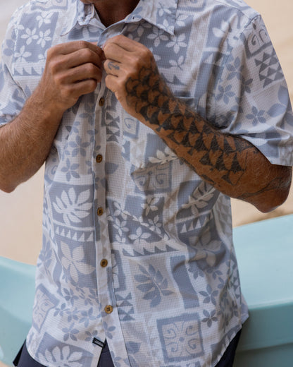 Waterman Sandy Cove Short Sleeve Woven Shirt - White