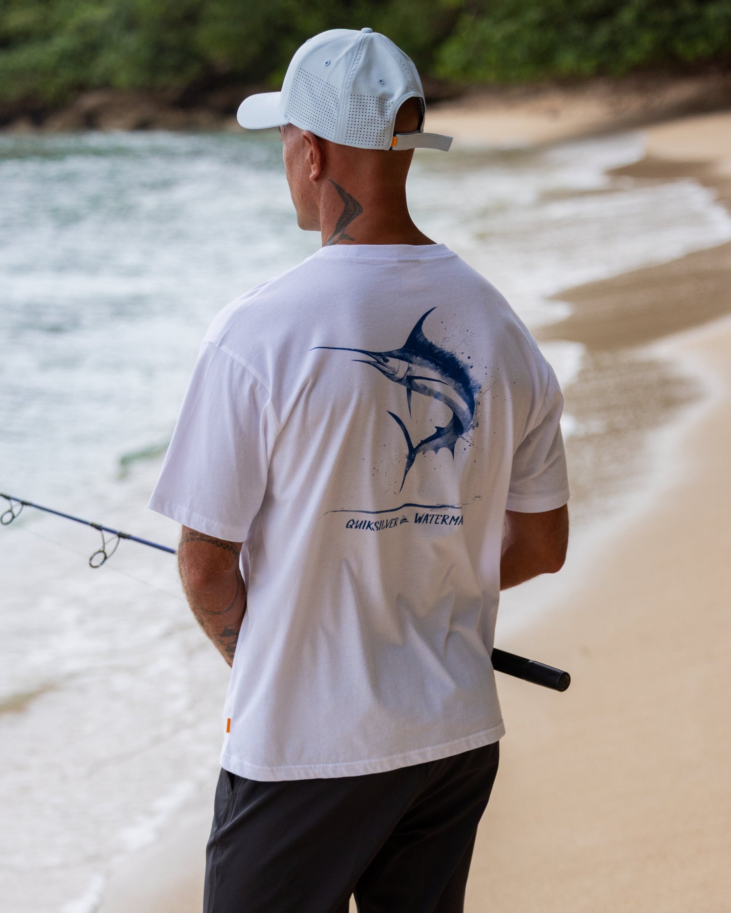 Waterman Angler Classic Short Sleeve Cotton T-Shirt - White