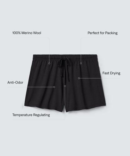 Women's Ultrafine Merino Sleep Shorts