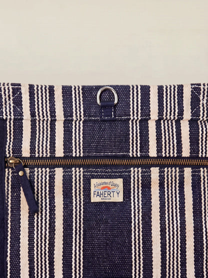 Dune Stripe Beach Tote - Peacoat