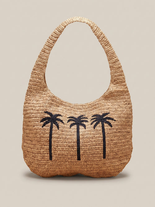 Straw Palm Beach Tote - Toasted Natural