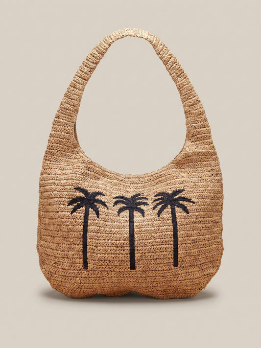 Straw Palm Beach Tote - Toasted Natural